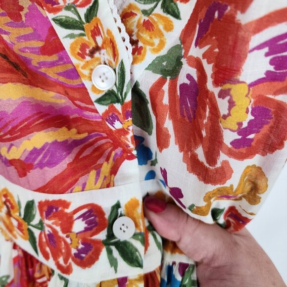 NWT Sezane X Farm Rio Alamedee Maxi Dress Size 4 - Picture 14 of 17